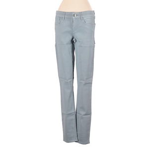 Habitual‎ 26 blue/metallic mid-rise cotton blend skinny jeans